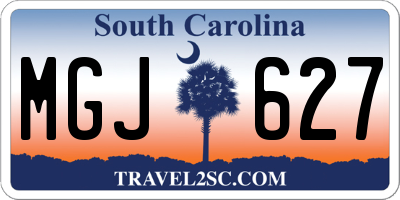 SC license plate MGJ627