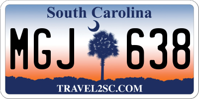 SC license plate MGJ638