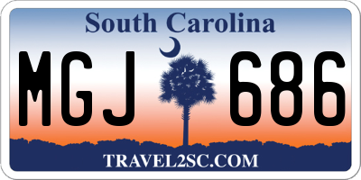 SC license plate MGJ686