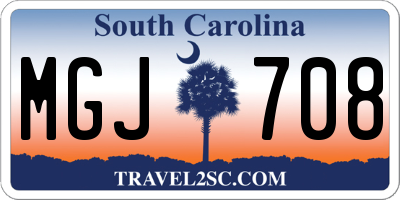 SC license plate MGJ708
