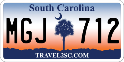 SC license plate MGJ712