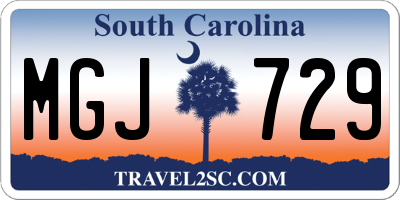 SC license plate MGJ729