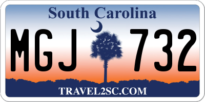 SC license plate MGJ732