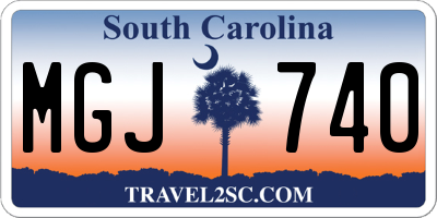 SC license plate MGJ740