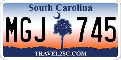SC license plate MGJ745