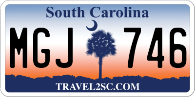 SC license plate MGJ746