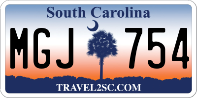 SC license plate MGJ754