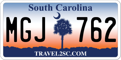 SC license plate MGJ762