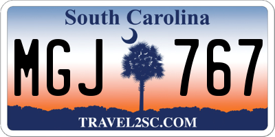 SC license plate MGJ767