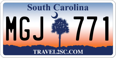 SC license plate MGJ771