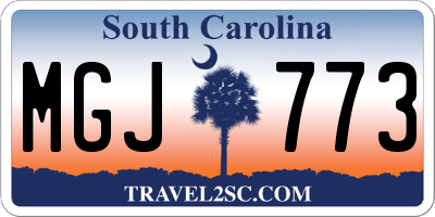 SC license plate MGJ773