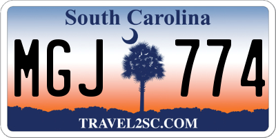 SC license plate MGJ774