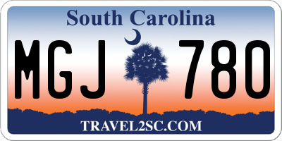 SC license plate MGJ780