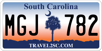 SC license plate MGJ782