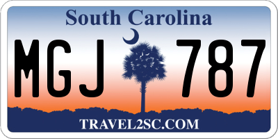 SC license plate MGJ787