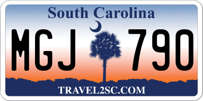 SC license plate MGJ790