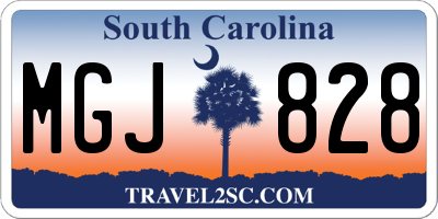 SC license plate MGJ828