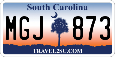 SC license plate MGJ873