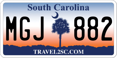 SC license plate MGJ882