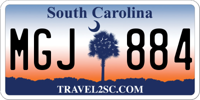 SC license plate MGJ884