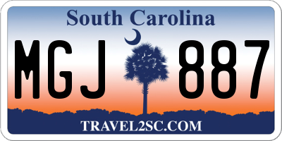 SC license plate MGJ887