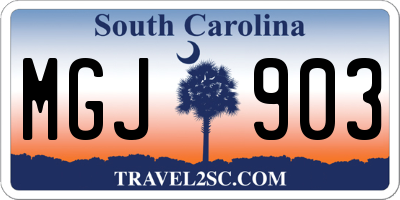 SC license plate MGJ903