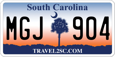 SC license plate MGJ904