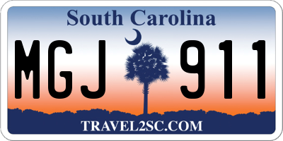 SC license plate MGJ911