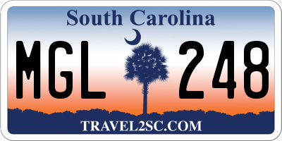 SC license plate MGL248