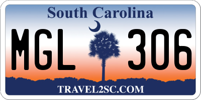 SC license plate MGL306