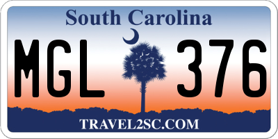 SC license plate MGL376