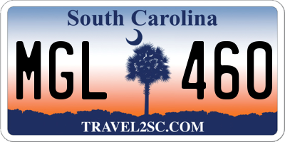SC license plate MGL460