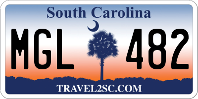 SC license plate MGL482