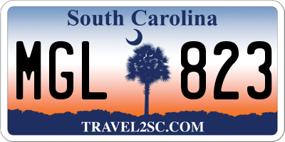 SC license plate MGL823