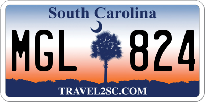 SC license plate MGL824
