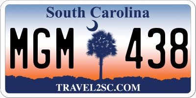 SC license plate MGM438