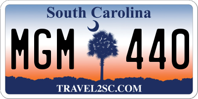 SC license plate MGM440