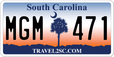 SC license plate MGM471