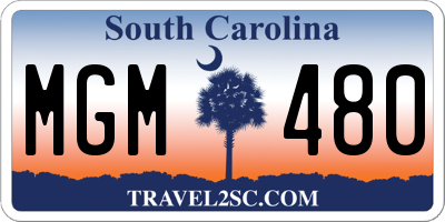 SC license plate MGM480