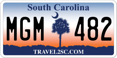 SC license plate MGM482
