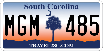 SC license plate MGM485