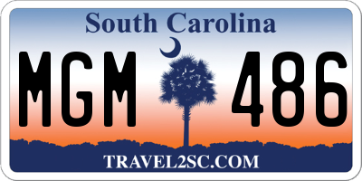 SC license plate MGM486
