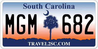 SC license plate MGM682