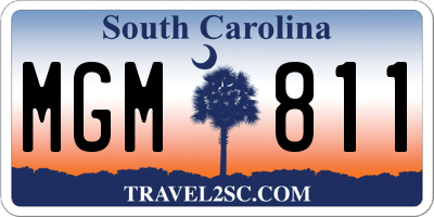 SC license plate MGM811