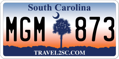 SC license plate MGM873