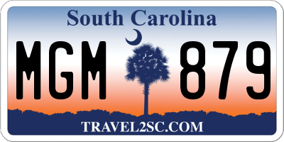 SC license plate MGM879