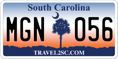 SC license plate MGN056