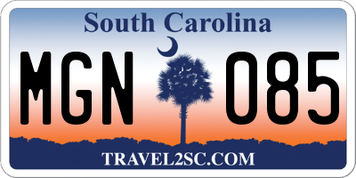 SC license plate MGN085