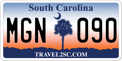 SC license plate MGN090