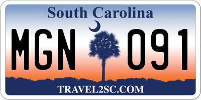 SC license plate MGN091